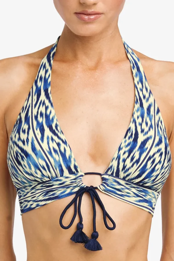 aabra_halter_bikini_top_1.webp Robin Piccone Bikini Tops-Aabra Halter Bikini Top Lapis
