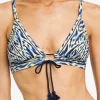 Robin Piccone Bikini Tops-Aabra Triangle Bikini Top Lapis