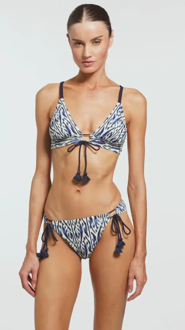 Robin Piccone Bikini Tops-Aabra Triangle Bikini Top Lapis
