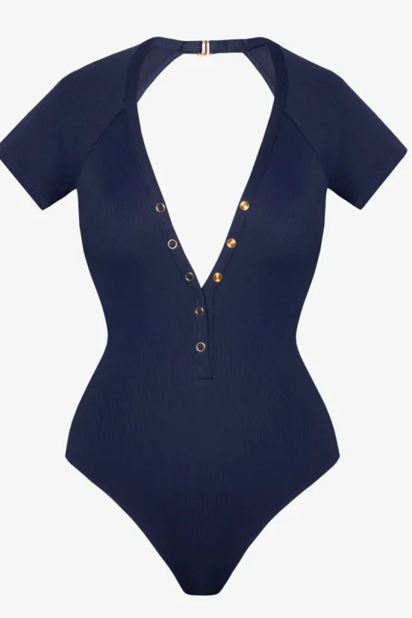 Robin Piccone One Pieces-Amy Raglan One Piece Navy