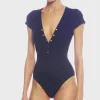 Robin Piccone One Pieces-Amy Raglan One Piece Navy