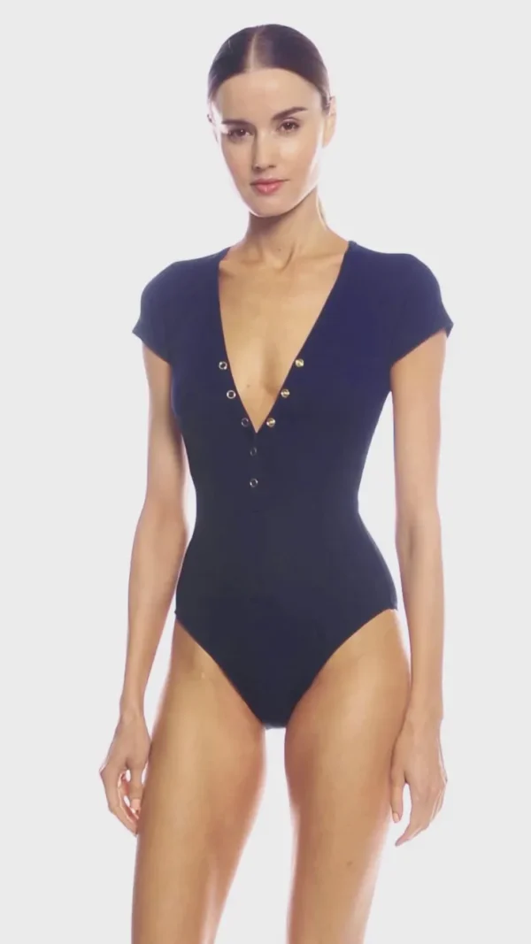 Robin Piccone One Pieces-Amy Raglan One Piece Navy