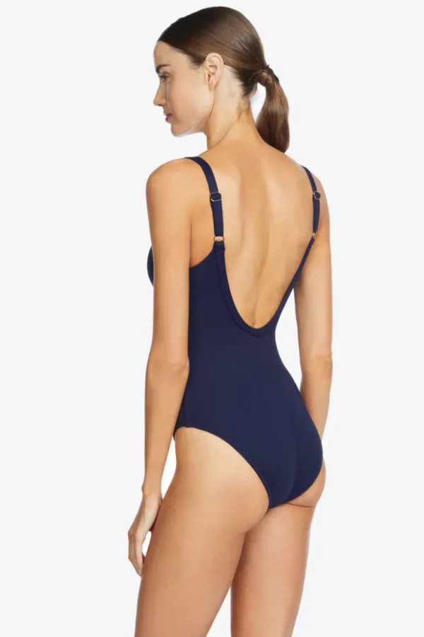 amy_vneck_one_piece_3.webp Robin Piccone One Pieces-Amy V-Neck One Piece Navy