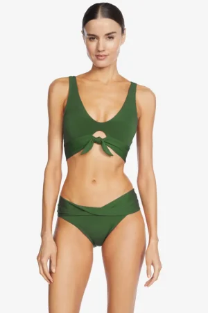 Robin Piccone Bikini Tops-Ava Knot Bikini Top Sage