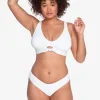 Robin Piccone Bikini Tops-Ava Knot Bikini Top White