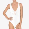 Robin Piccone One Pieces-Ava Knot One Piece White