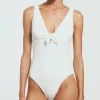 Robin Piccone One Pieces-Ava Knot One Piece White