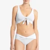 Robin Piccone Bikini Bottoms-Ava Twist Bikini Bottom White
