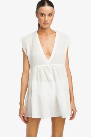 bubble_gauze_flouncy_dres_0.webp Robin Piccone Dresses-Bubble Gauze Flouncy Dress White