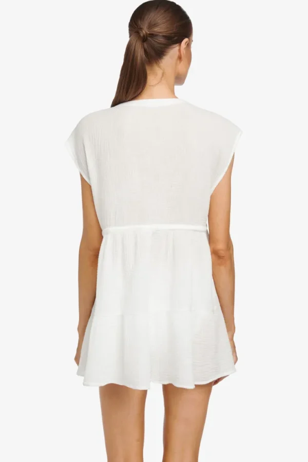 bubble_gauze_flouncy_dres_1.webp Robin Piccone Dresses-Bubble Gauze Flouncy Dress White
