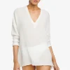 bubble_gauze_tunic_0.webp Robin Piccone Cover Ups-Bubble Gauze Tunic White