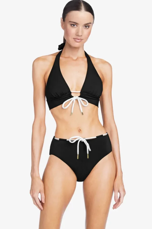Robin Piccone Bikini Tops-Emma Halter Top Black