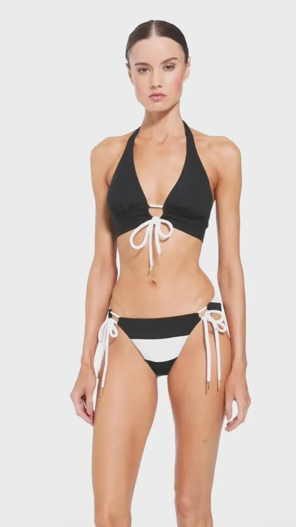 Robin Piccone Bikini Tops-Emma Halter Top Black