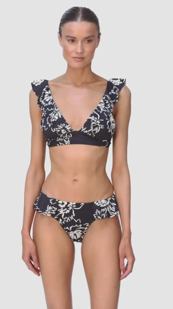 gracie_side_ruffle_bottom_2.webp Robin Piccone Bikini Bottoms-Gracie Side Ruffle Bottom Black