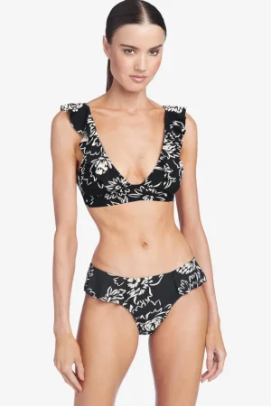 Robin Piccone Bikini Tops-Gracie Triangle Top Black