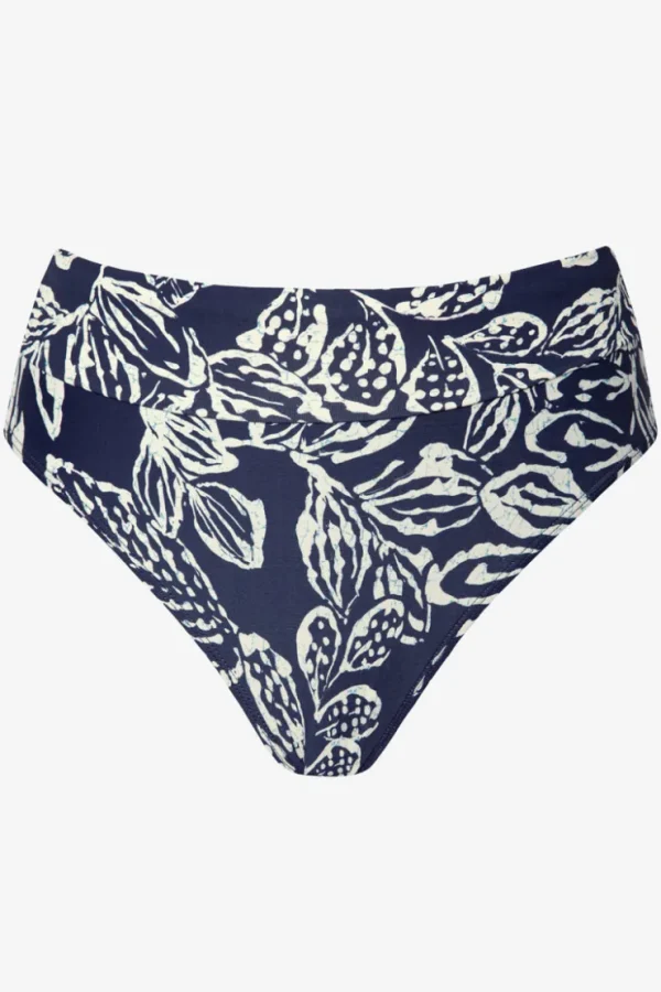 indah_high_waist_bikini_b_1.webp Robin Piccone Bikini Bottoms-Indah High Waist Bikini Bottom Navy/Ecru