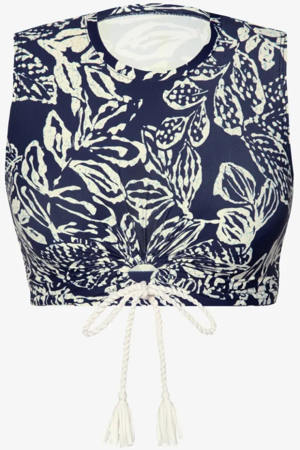 indah_tank_top_1.webp Robin Piccone Bikini Tops-Indah Tank Top Navy/Ecru