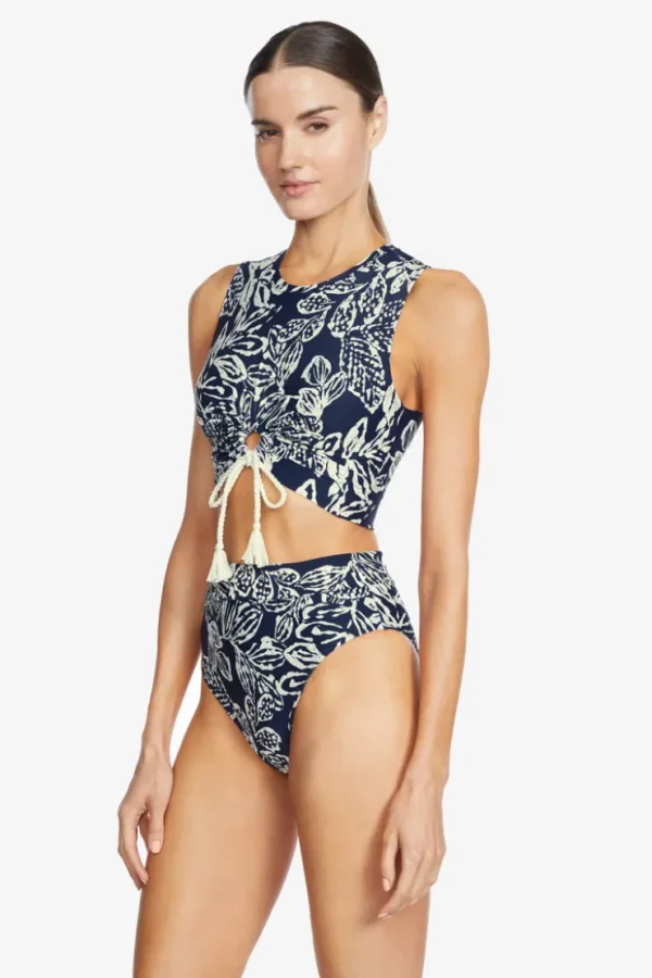 indah_tank_top_2.webp Robin Piccone Bikini Tops-Indah Tank Top Navy/Ecru