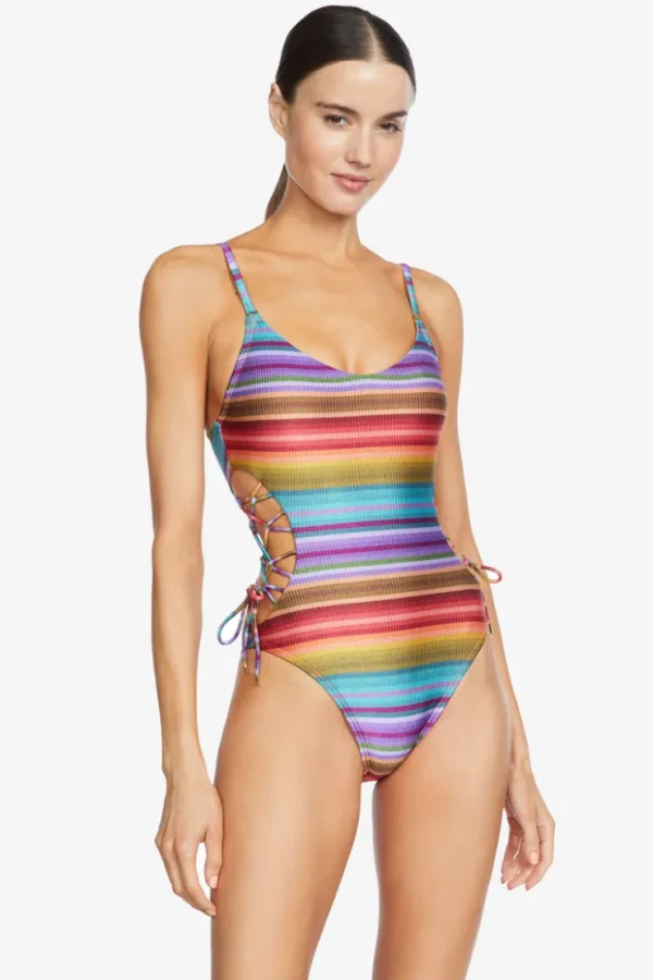 ines_lace_up_one_piece_0.webp Robin Piccone One Pieces-Ines Lace Up One Piece Multi