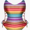 ines_lace_up_one_piece_1.webp Robin Piccone One Pieces-Ines Lace Up One Piece Multi