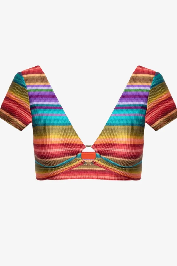 ines_tshirt_top_1.webp Robin Piccone Bikini Tops-Ines T-Shirt Top Multi