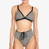 Robin Piccone Bikini Bottoms-Jules High Waist Ecru Multi