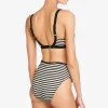 Robin Piccone Bikini Bottoms-Jules High Waist Ecru Multi