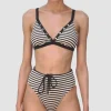 Robin Piccone Bikini Bottoms-Jules High Waist Ecru Multi