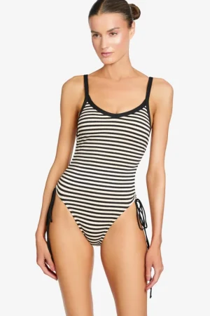 Robin Piccone One Pieces-Jules Scoop Neck One Piece Ecru Multi
