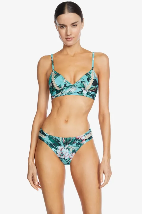 Robin Piccone Bikini Tops-Mai Triangle Top Aqua
