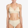 Robin Piccone Bikini Tops-Marlow Halter Bikini Top Ecru