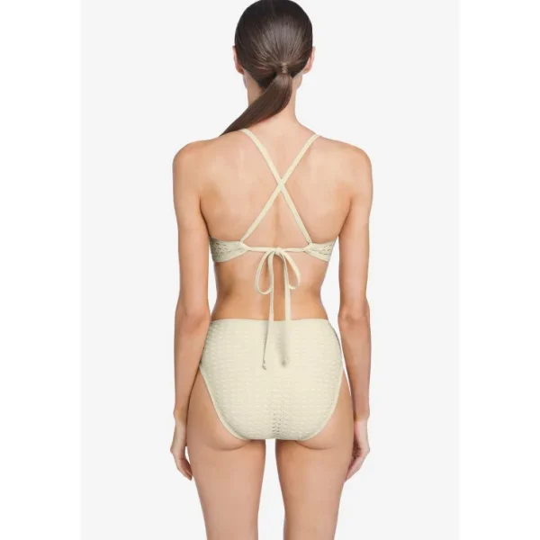 Robin Piccone Bikini Tops-Marlow Halter Bikini Top Ecru
