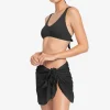 Robin Piccone Pareos-Michelle Fringe Side Tie Pareo Black