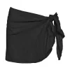 Robin Piccone Cover Ups-Michelle Fringe Side Tie Pareo Black