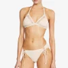 Robin Piccone Bikini Bottoms-Pua Side Tie Bottom Ecru