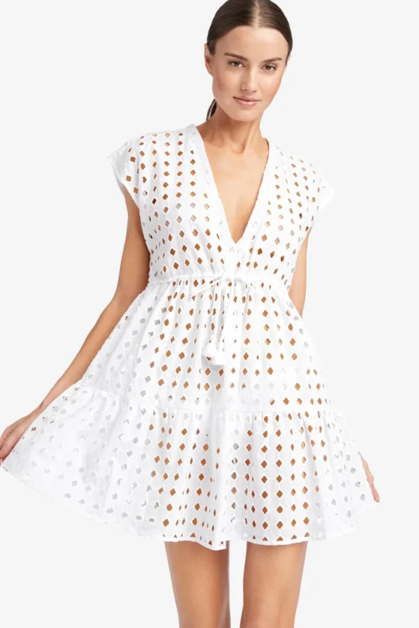 sarah_eyelet_dress_0-1.webp Robin Piccone Cover Ups-Sarah Eyelet Dress White