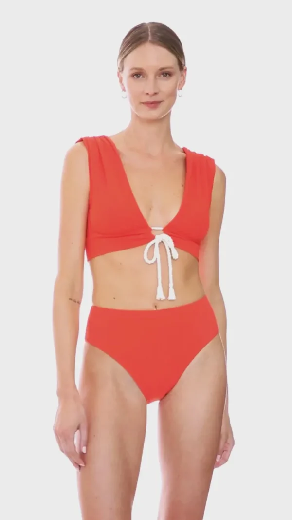 soliel_high_waist_bikini__2.webp Robin Piccone Bikini Bottoms-Soliel High Waist Bikini Bottom Marmalade